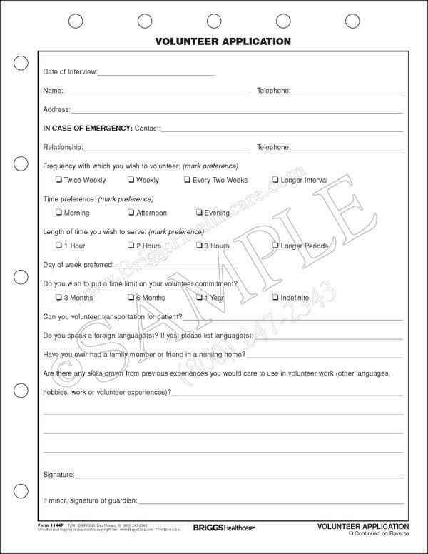 Volunteer Application Form